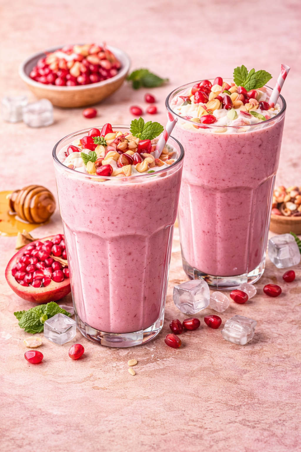 🥤 Pomegranate Milkshake | ದಾಳಿಂಬೆ ಮಿಲ್ಕ್‌ಶೇಕ್